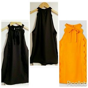 Victoria Beckham for Target Tops - Victoria Beckham Black Neck Tie Sleeveless Blouse Victoria Beckham for Target Tops - Victoria Beckham Black Neck Tie Sleeveless Blouse